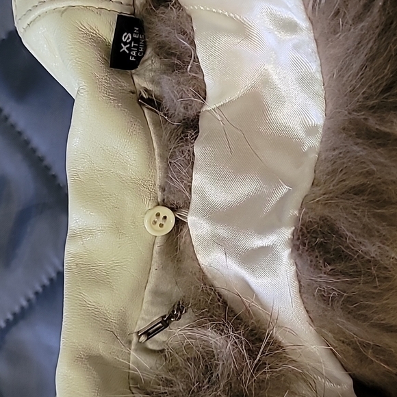 Andrew Mark Leather Coyote Fur Jacket Size  XS - Picture 10 of 16